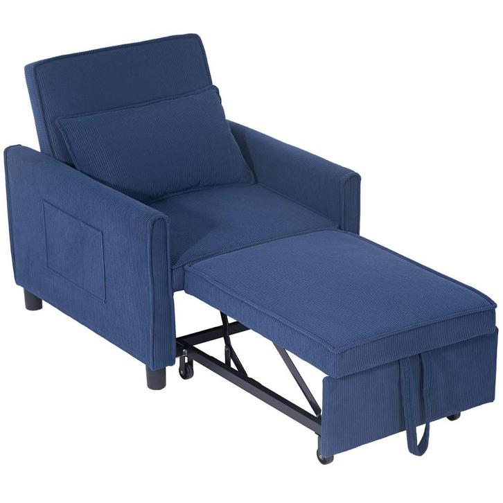 Comfortabele Slaapstoel - Verstelbaar en Stijlvol - Blauw, Huis en Inrichting, Slaapkamer | Slaapbanken, Blauw, Nieuw, Ophalen of Verzenden