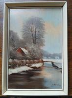 H.Hermans (XX) - Winterlandschap, Antiek en Kunst, Kunst | Schilderijen | Klassiek