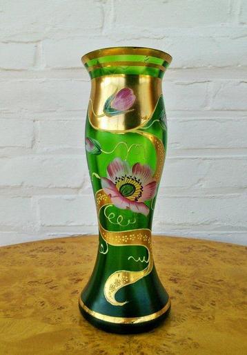 Art Nouveau vaas - Vergulde reliëfdecoratie van slingers en