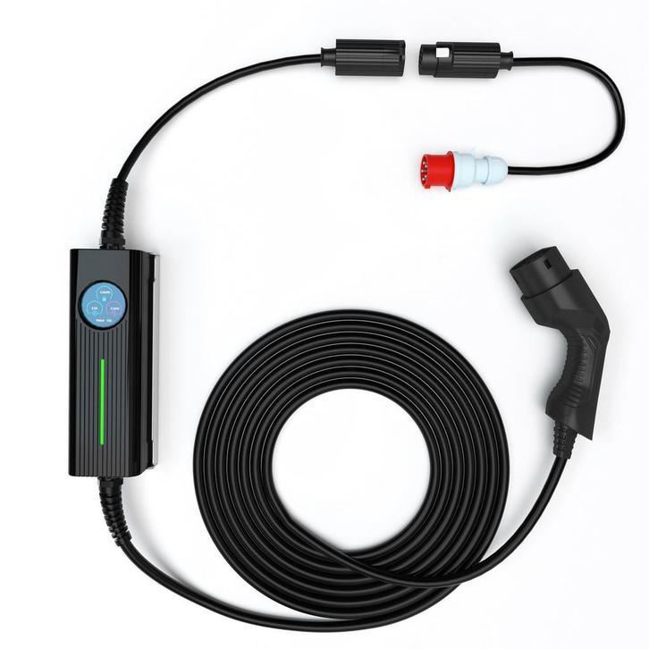 Mobiele Lader Audi Q5 - Type 2 - 16A 3 fase, Auto-onderdelen, Elektronica en Kabels