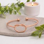 Koperen klemarmband met knoop (bredere pols/heren), Ophalen of Verzenden