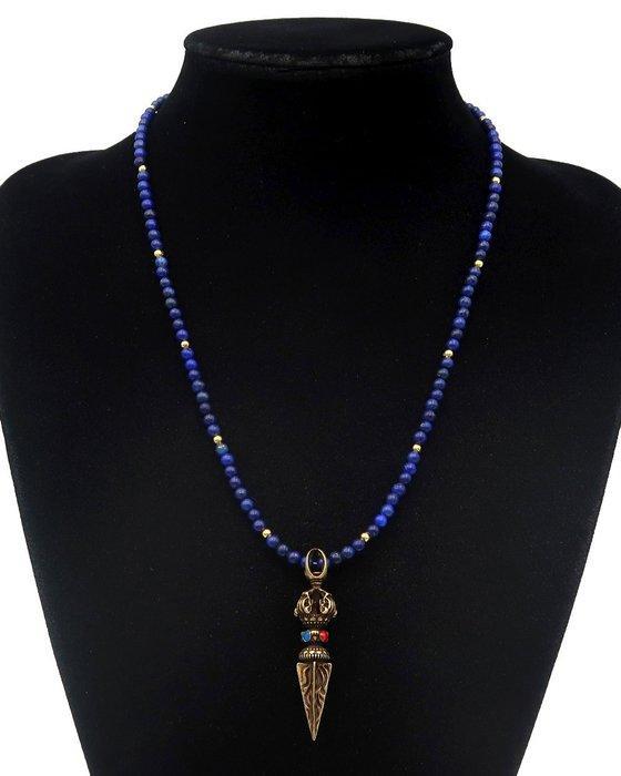 Lapis lazuli - Boeddhistische collier - Phurba - Spirituele, Antiek en Kunst, Antiek | Boeken en Manuscripten