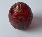 Fabergé ei - rood - Kristal - dubbelkoparend