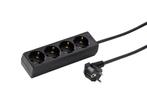 Martin Kaiser 4-Way Angled Socket With 1.5m Cable Black -, Verzenden