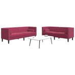 vidaXL 2-delige Loungeset Chesterfield met bolsters fluweel, Verzenden, Nieuw