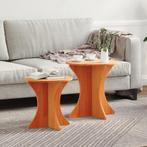 vidaXL Salontafel 2 pcs Wasbruin 46 x 46 x 47 cm Massief, Huis en Inrichting, Verzenden, Nieuw