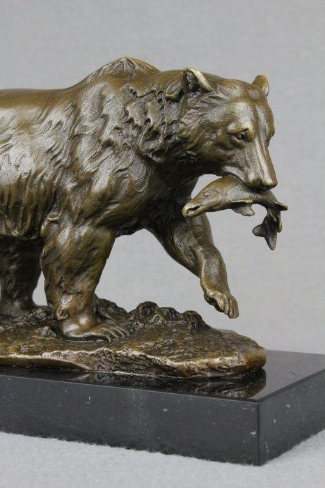 Milo (1910-1978) - Sculpture, Grizzly Bear with Salmon - 12, Antiek en Kunst, Curiosa en Brocante