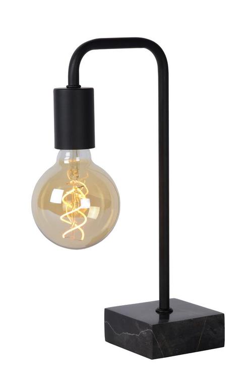 Lucide LORIN - Tafellamp - 1xE27 - Zwart -, Maison & Meubles, Lampes | Lampes de table, Envoi