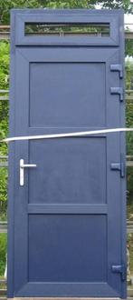 pvc  buitendeur , achterdeur , deur 99 x 247 wit /staalblauw, 80 tot 100 cm, 215 cm of meer, Nieuw, Ophalen of Verzenden