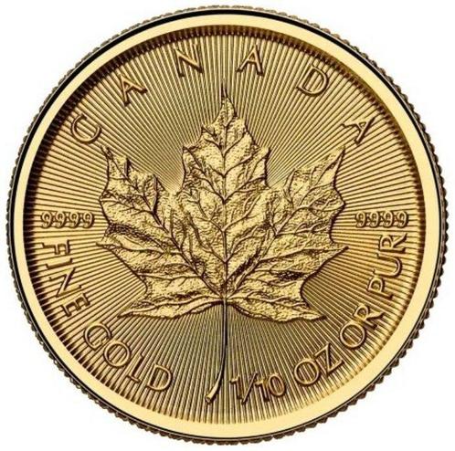 Canada. 5 Dollars Maple Leaf 2025 1/10 oz Goldmünze Gold, Postzegels en Munten, Edelmetalen en Baren