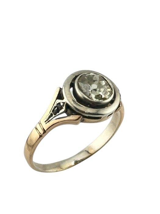 Ring - 14 karaat Geel goud, Antieke 14K Gouden en Diamanten, Handtassen en Accessoires, Ringen
