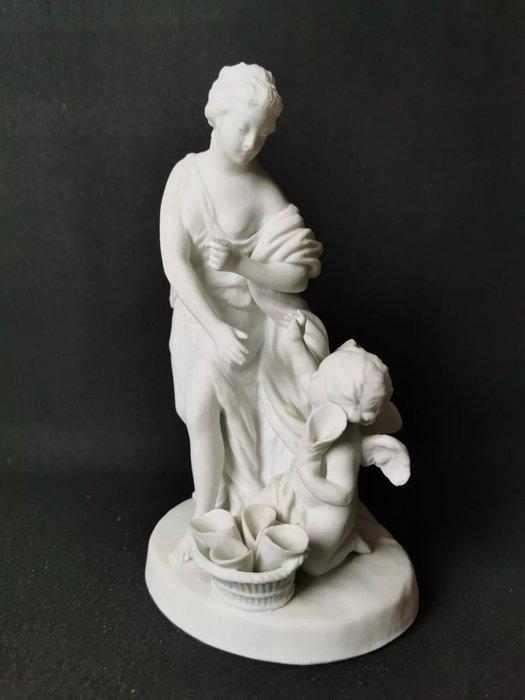 Beeld, Madre e figlio - 22 cm - Porselein, Antiek en Kunst, Antiek | Glaswerk en Kristal