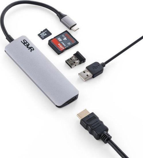 Tweedekans | SBVR EV23 - 5 in 1 USB-C Hub - HDMI - 2x USB, Computers en Software, Harde schijven, Ophalen of Verzenden