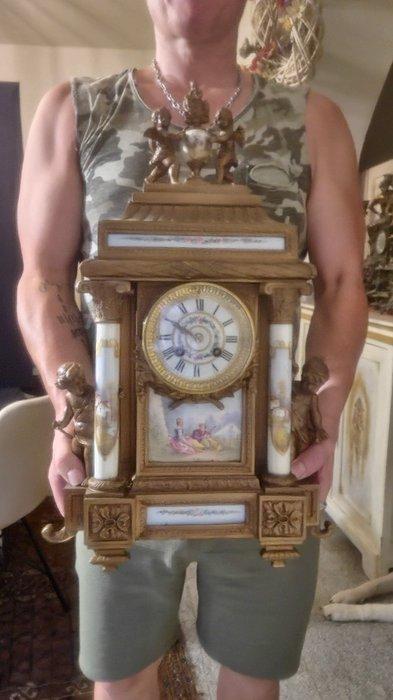 Horloge de table Louis XIV En alliage, Marbre, Verre -, Antiek en Kunst, Antiek | Klokken