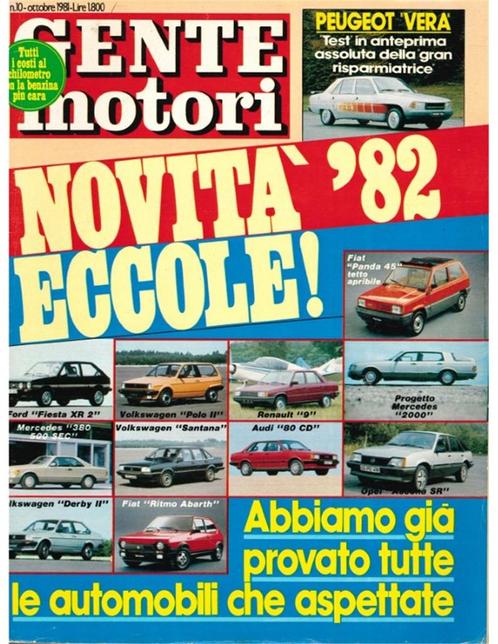 1981 GENTE MOTORI MAGAZINE 10 ITALIAANS, Boeken, Auto's | Folders en Tijdschriften