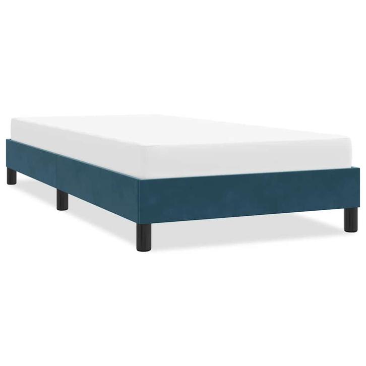 vidaXL Bedframe zonder matras 90x210 cm fluweel donkerblauw, Huis en Inrichting, Slaapkamer | Bedden, Nieuw, Verzenden