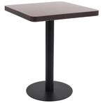 vidaXL Table de bistro Marron foncé 60x60 cm MDF, Maison & Meubles, Tables | Tables à manger, Neuf, Verzenden