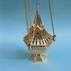 Wierookvat - Gegoten messing - Gotisch wierookhouder, Antiek en Kunst