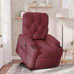 vidaXL Fauteuil inclinable rouge bordeaux tissu, Verzenden