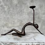 sculptuur, NO RESERVE PRICE - Candlestick - Bronze - 18 cm -