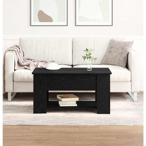 vidaXL Salontafel Zwart eiken 79 x 49 x 41 cm Bewerkt hout, Huis en Inrichting, Tafels | Salontafels, Nieuw, Verzenden