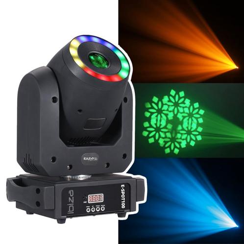 Ibiza E-SPOT100 DMX Bestuurbare 100W LED Spot Movinghead Met, Musique & Instruments, Lumières & Lasers