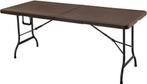 Opklapbare feesttafel - 180 cm bruin - ideaal voor evenem..., Tuin en Terras, Ophalen of Verzenden, Nieuw, Metaal
