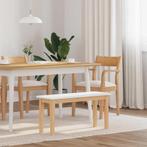vidaXL Bank 90 cm massief hout rubber, Huis en Inrichting, Stoelen, Verzenden, Nieuw