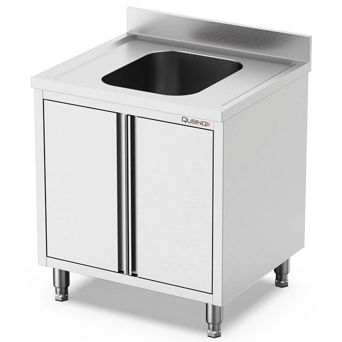 Spoeltafel | 700 LINE | RVS | 1 Spoelbak | Draaideuren |, Zakelijke goederen, Horeca | Keukenapparatuur, Nieuw in verpakking, Verzenden