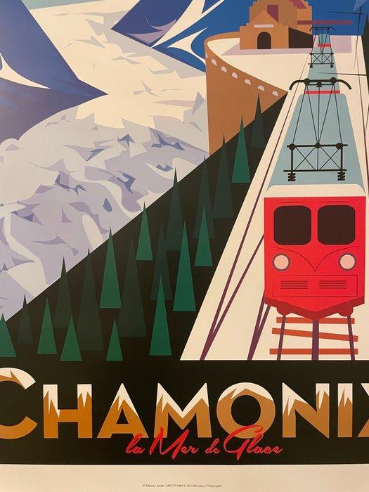 Monsieur Z - Affiche de Tourisme Le Montenvers - Chamonix, Antiek en Kunst, Kunst | Tekeningen en Fotografie