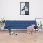 vidaXL Canapé-lit avec deux oreillers Bleu Polyester, Maison & Meubles, Canapés | Salons, Neuf, Verzenden