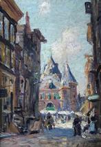 Hendrik Schaap (1878- 1955.) - De markt bij de Waag of Sint, Antiek en Kunst