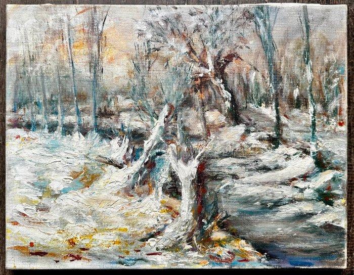 Charles Henri Verbrugghe (1877-1974) - Effets de neige -, Antiek en Kunst, Kunst | Schilderijen | Klassiek