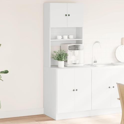 vidaXL Keukenkast 60x50x180 cm bewerkt hout wit, Huis en Inrichting, Kasten | Overige, Nieuw, Verzenden