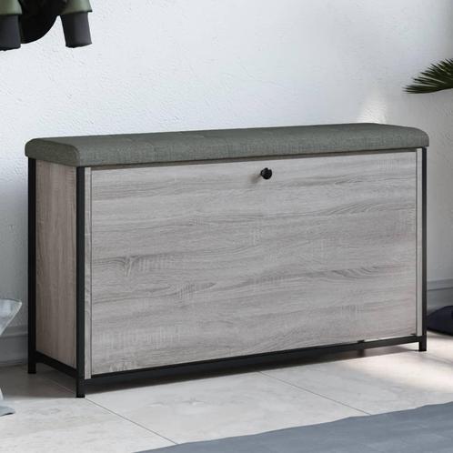 vidaXL Schoenenbankje met klaplade 102x32x56 cm grijs sonoma, Huis en Inrichting, Overige Huis en Inrichting, Nieuw, Verzenden