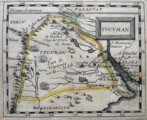 Argentinië - Zuid-Amerika; P. DuVal dAbbeville - Tucuman -, Boeken, Atlassen en Landkaarten