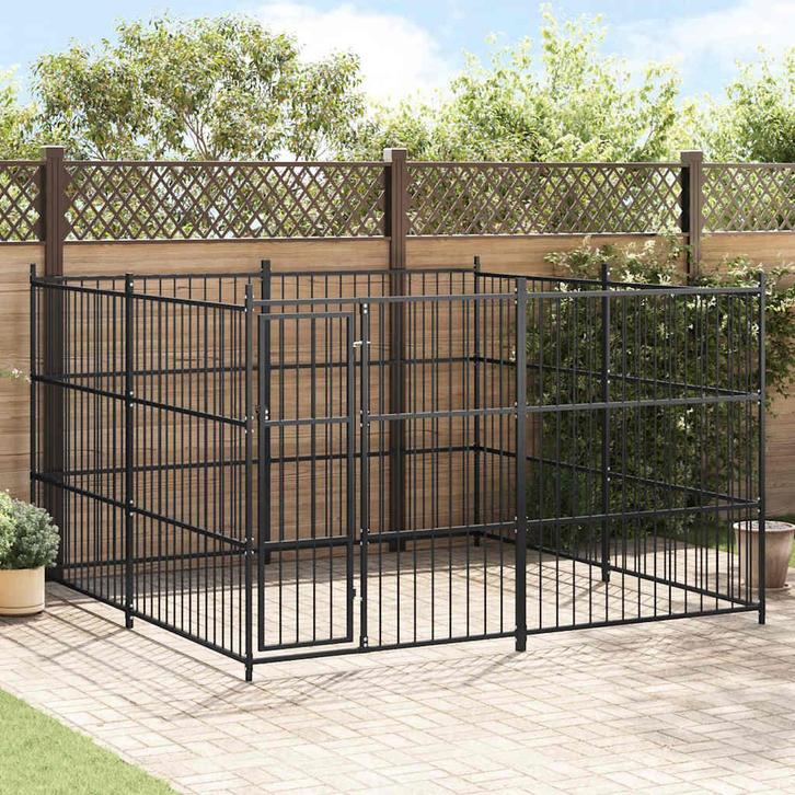 vidaXL Hondenkennel voor buiten 300x300x185 cm, Animaux & Accessoires, Caisses pour chiens, Envoi