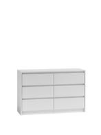 Ladekast 120cm  6 lades  wit (Slaapkamer), Huis en Inrichting, Kasten | Ladekasten, 5 laden of meer, Verzenden, Nieuw, Overige houtsoorten