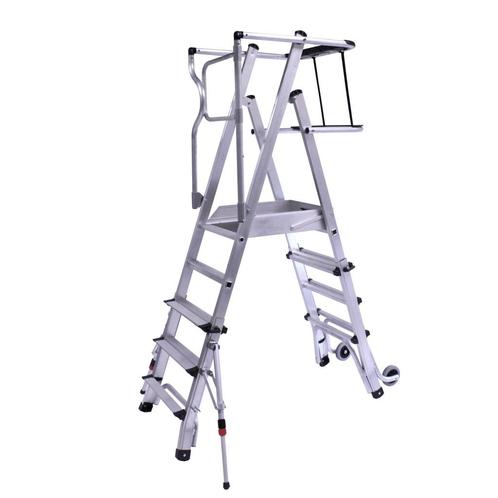 Verstelbare Protect Flex magazijntrap 3 t/m 8 treden, Doe-het-zelf en Bouw, Ladders en Trappen, Verzenden