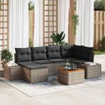 vidaXL Tuinbank Set 7 pcs Grijs, Tuin en Terras, Verzenden, Nieuw