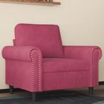 vidaXL Fauteuil 60 cm fluweel wijnrood, Huis en Inrichting, Zetels | Zetels, Verzenden, Nieuw