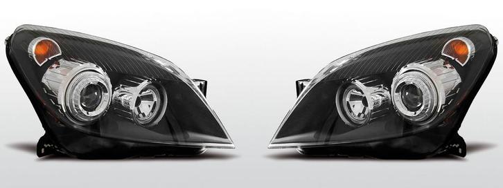 Koplampen Angel Eyes | Opel Astra H 2004-2009 | zwart, Auto-onderdelen, Verlichting, Nieuw, Opel, Verzenden