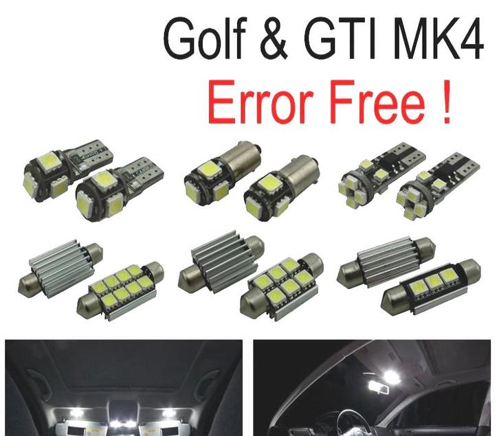 KIT 13 AMPOULES LED INTÉRIEUR POUR VOLKSWAGEN VW GOLF 4 MK4, Auto-onderdelen, Verlichting, Verzenden