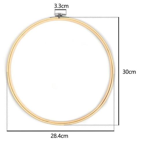 Bamboe ring borduurring flowerhoop met stelschroef 30, Huis en Inrichting, Woonaccessoires | Kunstplanten en Kunstbloemen, Nieuw