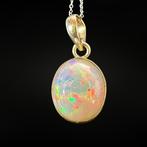 Hanger met opaal AAA - zilver 925 Sieraden - Hoogte: 20 mm -