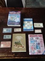 Wereld. - 6 biljetten uit 1949, en 4 naslagwerken, Postzegels en Munten