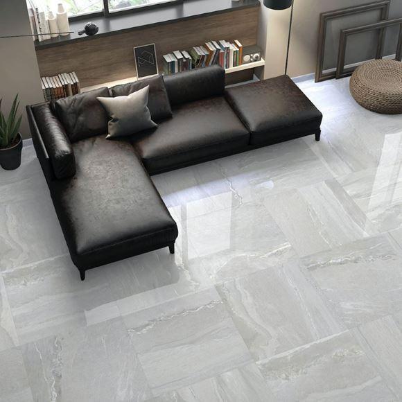 Whitehall Pearl 45x90 LEVIGLASS / Hoogglans Vloertegels /, Doe-het-zelf en Bouw, Tegels, Ophalen of Verzenden