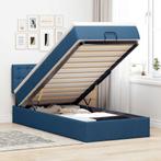 vidaXL Bed met matras 90x200 cm stof blauw, Huis en Inrichting, Slaapkamer | Bedden, Verzenden, Nieuw