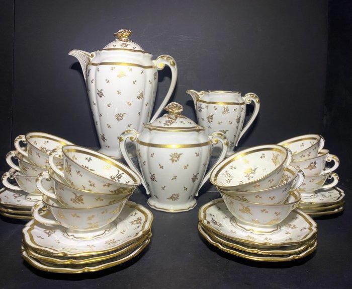 Limoges - L. Valade - Koffieservies - Porselein, Antiquités & Art, Antiquités | Meubles | Tables