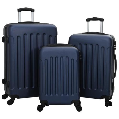 vidaXL Kofferset 3 stuks Hard Shell Donkerblauw 20” 24” 28”, Handtassen en Accessoires, Koffers, Nieuw, Verzenden
